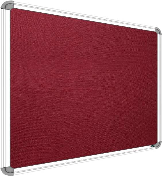 SRIRATNA 2 X 3 feet Premium Material Notice Pin-up Board/Pin-up Board/Soft Board/Bulletin Board/Pin-up Display Board for Office, Home & School uses, (Color - Maroon, Pack of 1) Notice Board