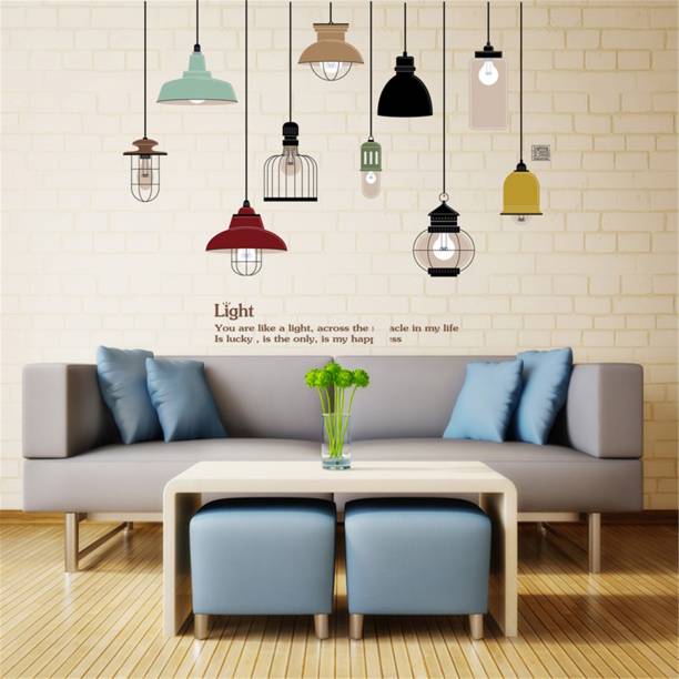 Flipkart SmartBuy Wall Stickers Hanging Decor Light Lamps With Quote Extra Large Self Adhesive Sticker