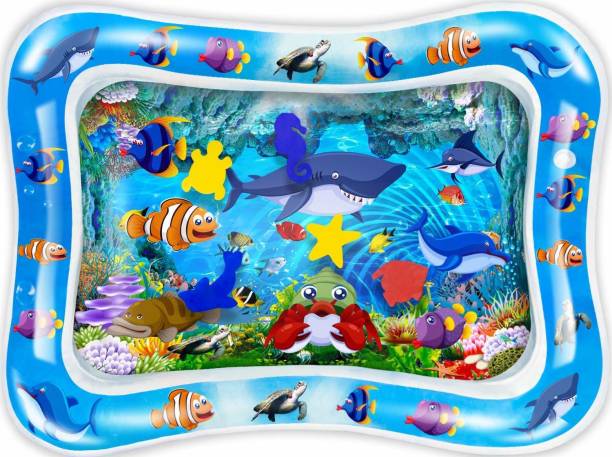 Pulsbery Tummy time Water Play mat Baby and Toddlers Perfect Fun time Play Inflatable Water mat (Water Bed mat)
