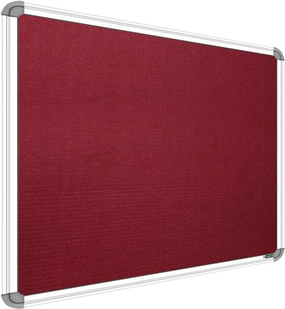 SRIRATNA 1.5 X 2 feet Maroon Premium Material Notice Soft Board/Bulletin Board/Pin-up Display Board for Office, Home & School uses, (Pack of 1) Notice Board