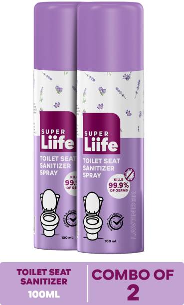 Super Liife Toilet Seat Sanitizer Spray | Kills 99.9% Germs & Bacteria, And Travel Friendly Lavender Spray Toilet Cleaner