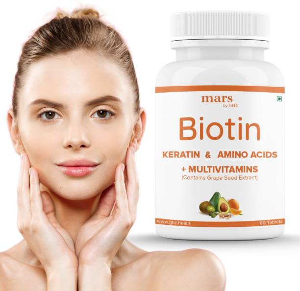 mars by GHC Biotin Tablets For Glowing Skin With Vitamin B7, Vitamin C and Vitamin E
