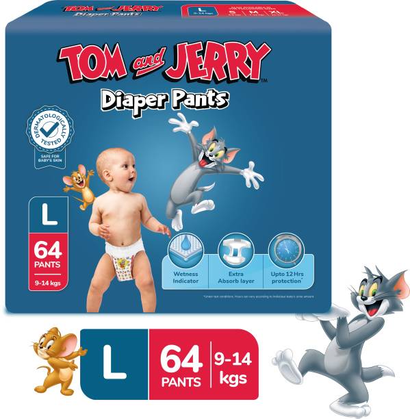 TOM & JERRY Diaper Pants with Wetness Indicator - L