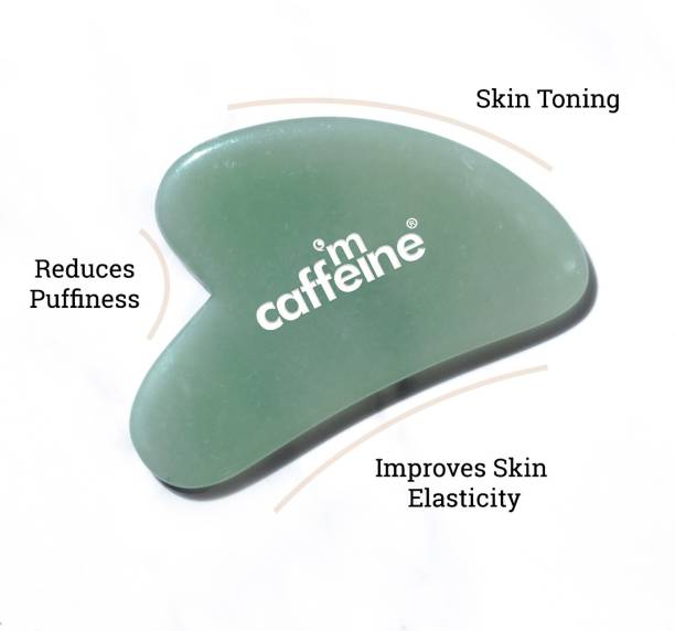 MCaffeine Gua Sha- Green Quartz Face Massaging Stone| For Skin Toning & Reducing Puffiness