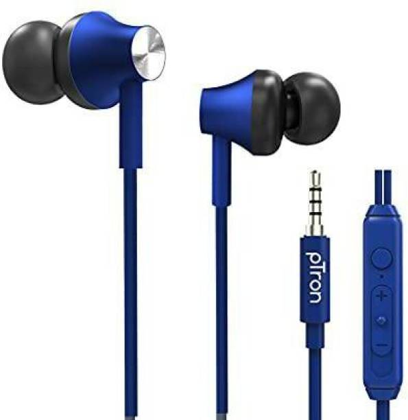 PTron PRI-DE EV-O Wired Headphones ( Blue ) Wired Headset