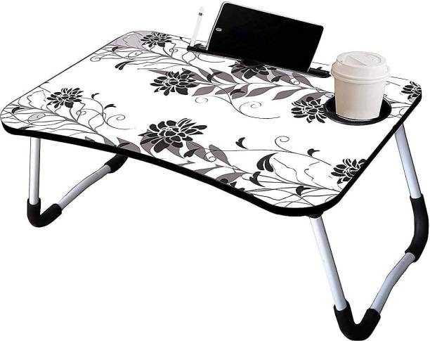 Prem Enterprise Multi-Purpose Laptop Table with Dock Stand and Coffee Cup Holder Wood Portable Laptop Table