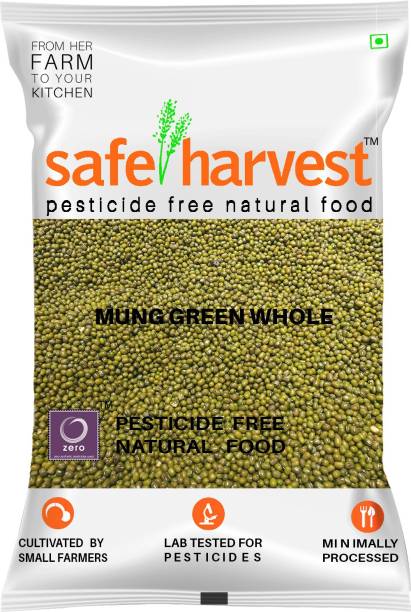 safe harvest Green Moong Dal (Whole) (Pesticide Free)