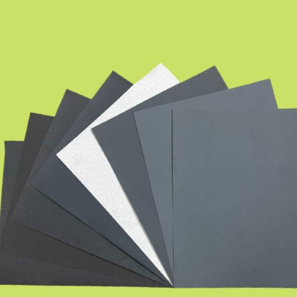 Tobslak TruStar WET DRY Water Proof SAND PAPER 150 / 220 / 320 / 400 / 600 / 1000 / 1500 / 2000 Grit .16 Sheets of Latex Silicon Carbide sanding paper ( 2pcs each Grit) Paper Size - 23 cm X 28cm Silicon Carbide Sandpaper