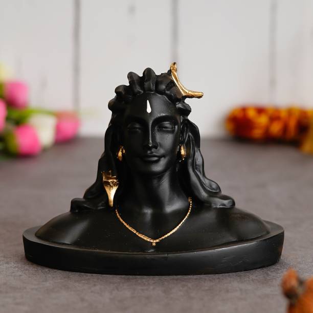 eCraftIndia Adiyogi Shiva Statue Decorative Showpiece  -  15 cm