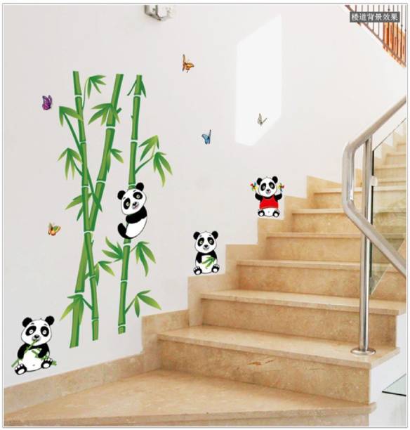 JAAMSO ROYALS Cartoon Panda Wall Sticker Large Removable Sticker