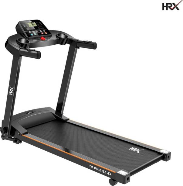 HRX TM PRO S1-D Foldable Treadmill for Home Gym, 2HP Peak With Manual Incline Cardio Equipment Treadmill