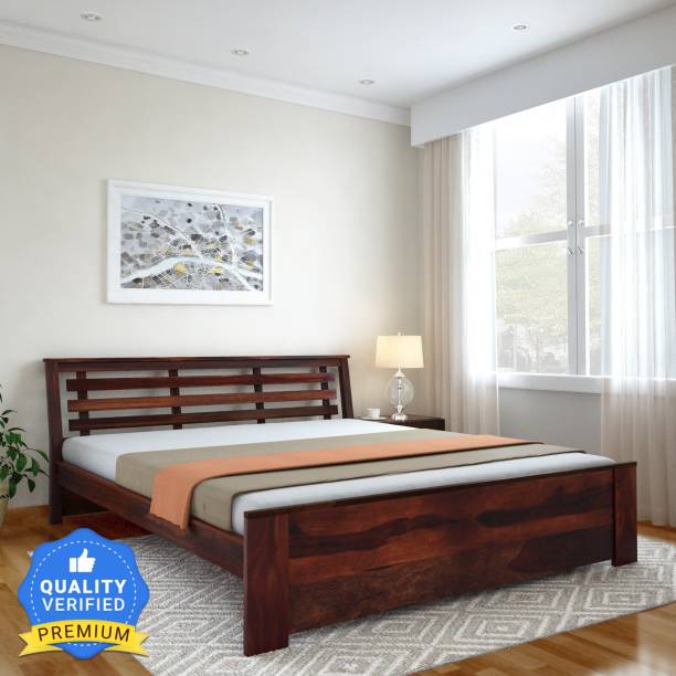 Vintej Home Woodser Sheesham Solid Wood Queen Bed