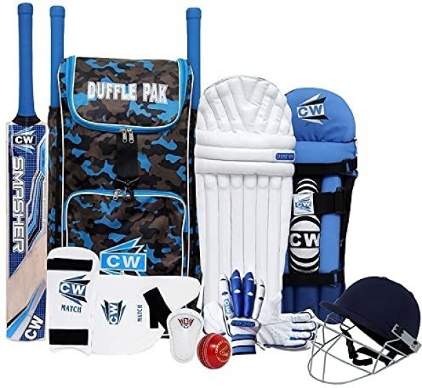 CW SCOREMASTER Junior Cricket Set With Wheeled Equipment Kit For 8-9 Yr Children 