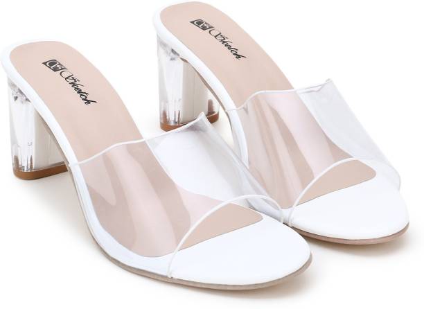 CHINUCHIRAG Women White Heels