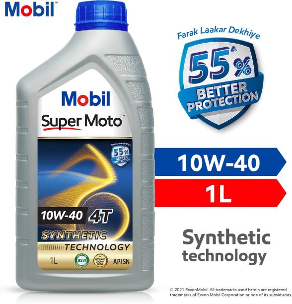 MOBIL Super Moto 10W-40 4T Synthetic Technology Synthetic Blend Engine Oil