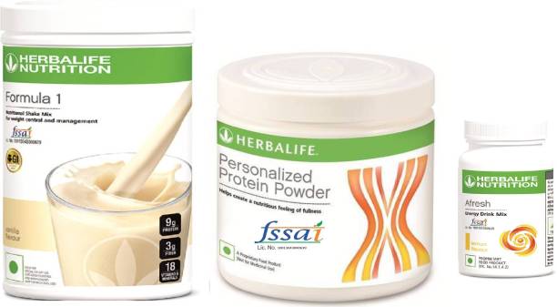 HERBALIFE Nutrition Combo F1 Vanilla Shake, Protein 200 GM & Afresh Lemon Protein Blends