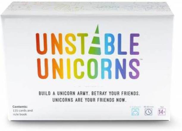 DhyeyCollection Unstable Unicorns Card Game For Kids And Adults (Unicorn White)