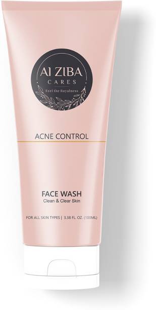 ALZIBA CARES Acne Control Clean & Clear Facewash with Salicylic Acid & Vitamin E - 100ML Face Wash