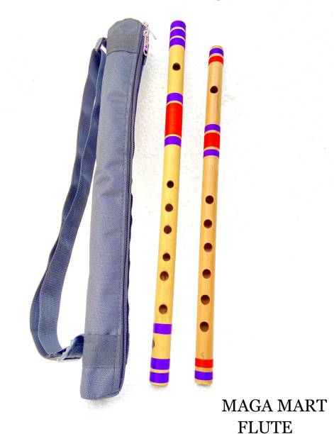 MAGA MART Combo Flutes C Natural 7 Hole (19 Inch) & G Sharp 7 Hole (18.5 Inch) Bamboo Flute Bansuri With Flute Carry Bag Free Bamboo Flute (47.5 cm)Combo Flutes C Natural 7 Hole (19 Inch) & C Sharp 7 Hole (18.5 Inch) Bamboo Flute Bansuri With Flute Carry Bag Free Bamboo Flute (47.5 cm) Bamboo Flute