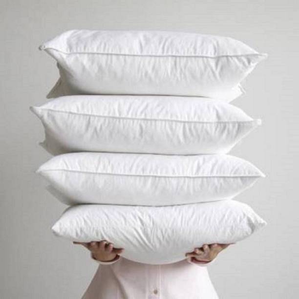Prima Facie Luxury Cotton Solid Sleeping Pillow Pack of 4