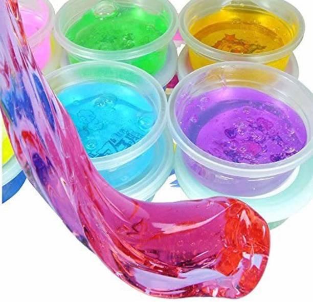 GAMLOID BEST BUY Crystal Slime Non-Sticky Slime Putty Set of 6 Multicolor Putty Toy