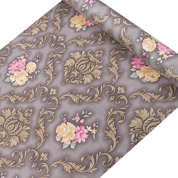 Flipkart SmartBuy Wall Stickers Wallpaper Home Paisley Royal Brown Self