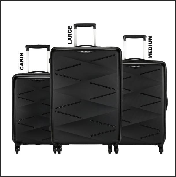 Kamiliant by American Tourister TRIPRISM SPINNER 3PC SET BLACK Cabin & Check-in Set - 30 inch