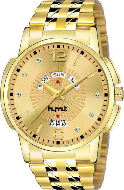 HYMT HMTY-7008 ORIGINAL GOLD PLATED DAY & DATE FUNCTIONING WATCH FOR BOYS Analog Watch  - For Men