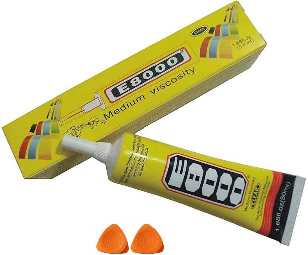 wroughton Multipurpose E-8000 Self Leveling Transparent Adhesive Glue for Jewelry, Rhinestone Craft work, Repair Touch Screen of All Mobile Phones- Pack of 1 Adhesive