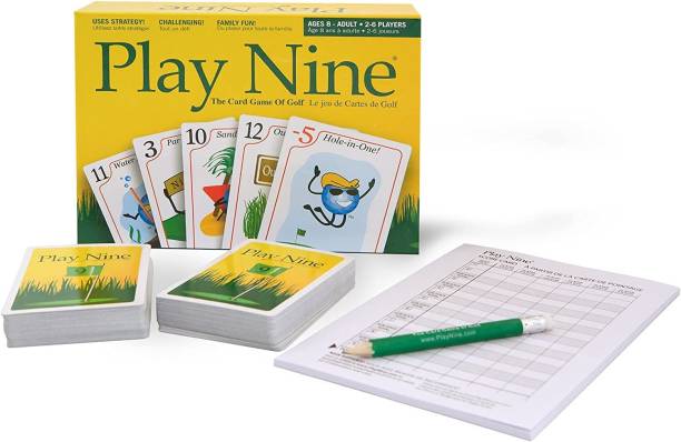 SMB ENTERPRISES Play Nine - The Card Game of Golf! for Adults, Friends , Family Party & Fun Games Board Game