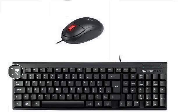 ZEBRONICS Zeb K35 and Zeb Rise Keyboard & Mouse Combo Wired USB Desktop Keyboard