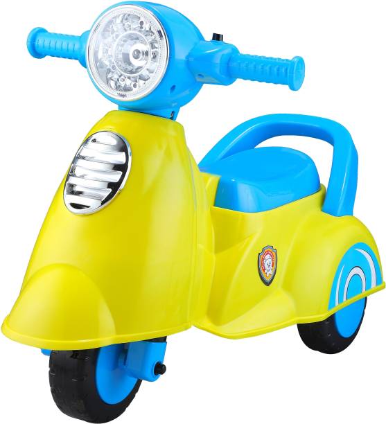 Toyzoy Manual Push Scooter Ride On with Music & Light for Kids I Age 1.5 to 5 Years Scooter Non Battery Operated Ride On