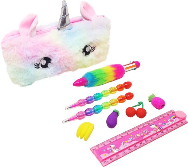 Parteet Stationery Combo Pencil Pouch Art Polyester Pencil Box