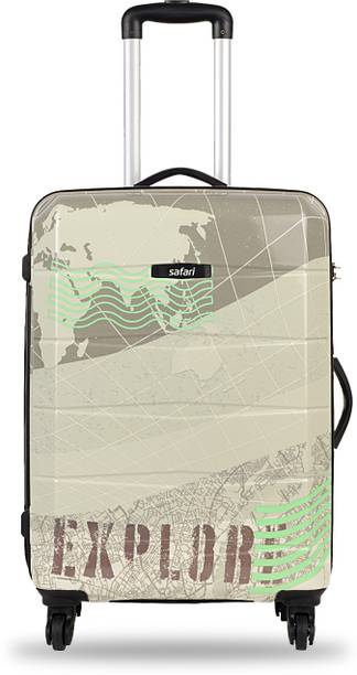 Medium Check in Suitcase 66 cm EXPLORE 65 4W PRINTED Grey