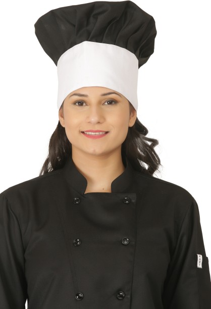 Bonarty 2 Pieces Classic Chefs Cap Professional Catering Cook Chefs Hat Adjustable 