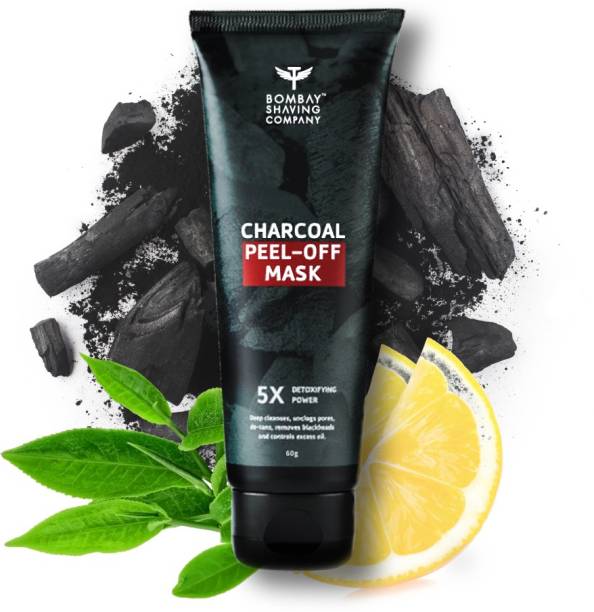 BOMBAY SHAVING COMPANY Activated Charcoal Peel Off Mask with 5X Detoxifying Power, fights pollution and De-Tans skin- 60g