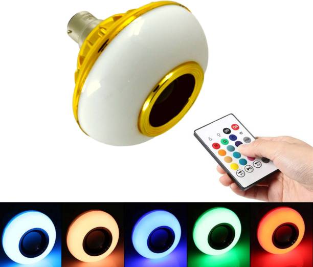 Samite Smart B22 12 Watt LED RGB Bluetooth Music Light Bulb Lamp Speaker Wireless Color Changing 24 Keys Remote Control Smart Bulb