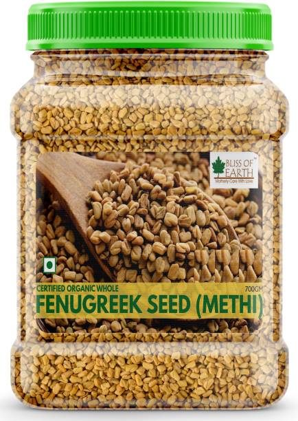 Bliss of Earth 700GM Certified Organic Fenugreek Seed Whole, Sabut Methi Dana