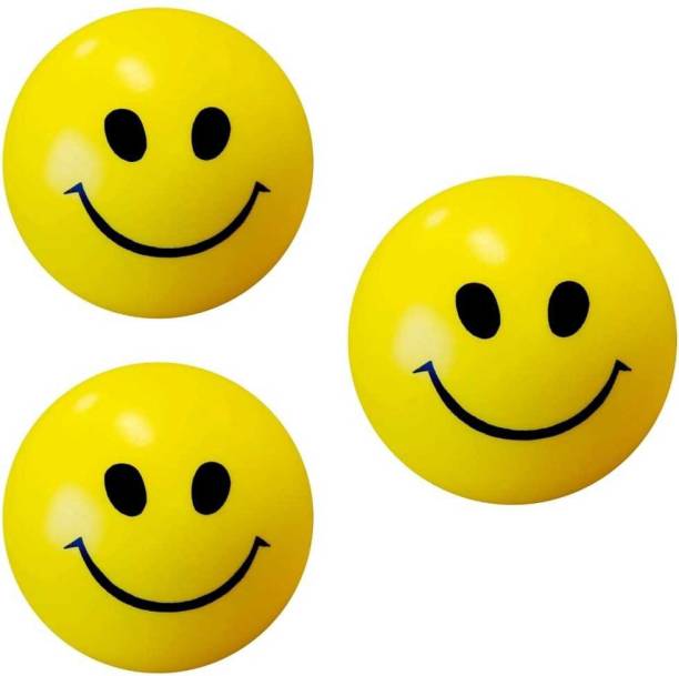 Style Mania Stress Reliver Cute Funny Emoji Smiley Ball (Three Balls)  - 3 inch