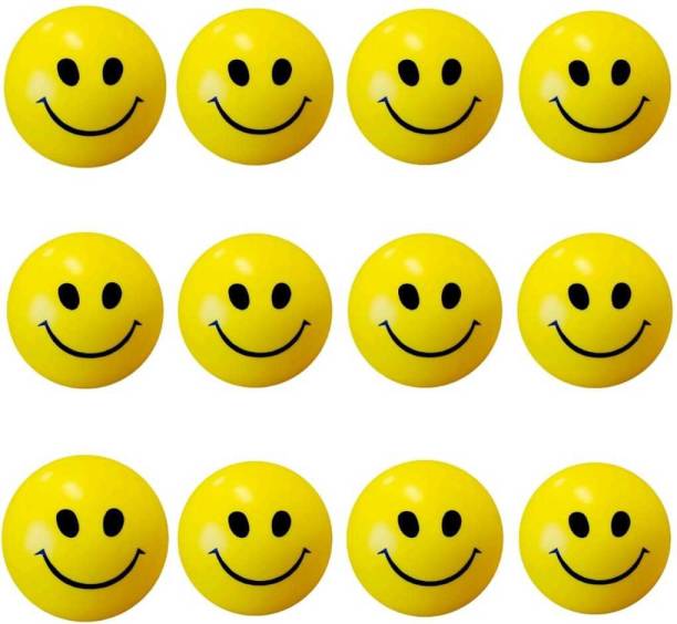 Style Mania Stress Reliver Cute Funny Emoji Smiley Ball (Twelve Balls)  - 3 inch