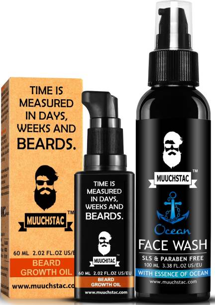 MUUCHSTAC Beard Growth Oil and Face Wash