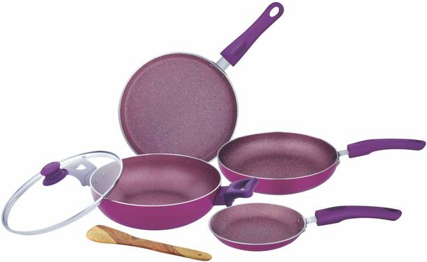 UCOOK Spalva 5 Pcs Non-Stick Induction Bottom Cookware Set Price in India – Buy UCOOK Spalva 5 Pcs Non-Stick Induction Bottom Cookware Set online…