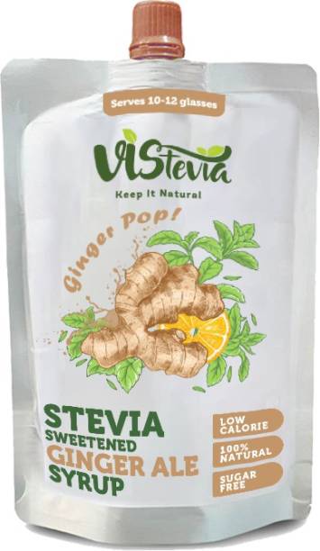 Vistevia Organic Sugar Substitute Ginger Ale Syrup - 150 ml | Anti Diabetic | 100% Natural | Sugar free