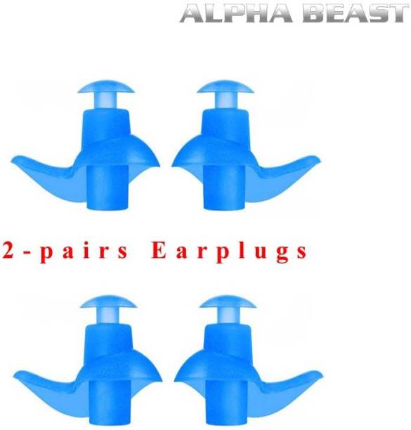 ALPHA BEAST Silicone Soft Earplugs 2- Pair (Transparent) Comfortable for Ears Waterproof Swim Earplugs Use For Diving Swim Earplugs Soft Anti-Noise Ear Plug |easily compressed and comfortably inserted for perfect fitting inside the ear| Use for swim earplugs for swimming, surfing, diving, snorkeling, water sports, water aerobics, bathing, showering. Ear Plug