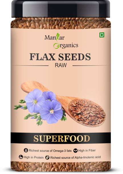 ManHar Organics Flax Seeds (Alsi) | High-Quality Protein Flax Seeds for Weight Management & Skin and Hair Care