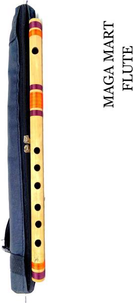 MAGA MART Musical Bamboo Flute G Scale Natural Bansuri With Free Carry Bag M.M Bamboo Flute