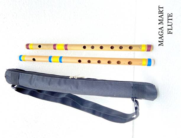 MAGA MART Musical Bamboo Flute G+A Scale Natural Bansuri Set With Free Bag M.M Bamboo Flute