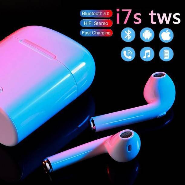 Top Headset Under 300 cheap price 5stars Flipkart in India 58 ELECTROMANIA i7S Ear Premium Sound Quality High Bass with Mic Bluetooth Headset