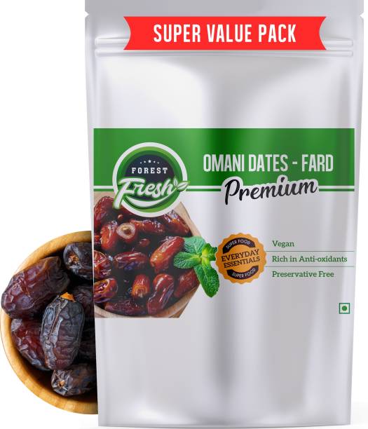 Forest Fresh Premium Omani Dates (Khajoor) - Fard - 900gm - Super Value Pack - Dry Fruits & Nuts Dates