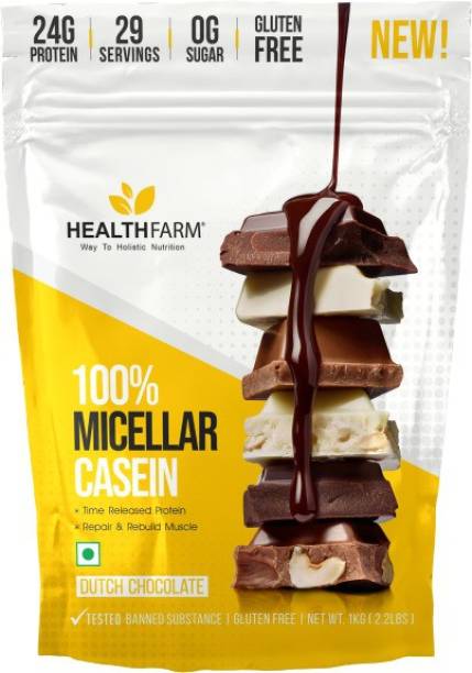 HEALTHFARM 100% Micellar Casein, Time Released Protein Casein Protein